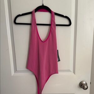 Wild Fable Hot Pink Ribbed Bodysuit